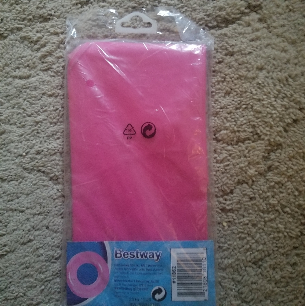 A pink floaty